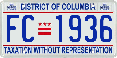 DC license plate FC1936