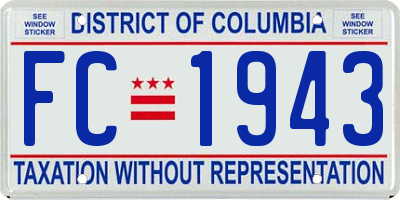 DC license plate FC1943