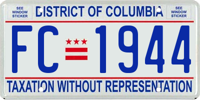 DC license plate FC1944