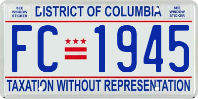 DC license plate FC1945