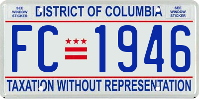 DC license plate FC1946