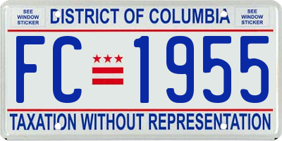 DC license plate FC1955