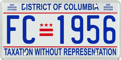 DC license plate FC1956