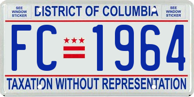 DC license plate FC1964