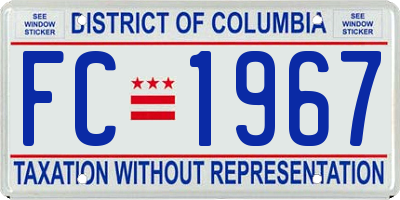 DC license plate FC1967