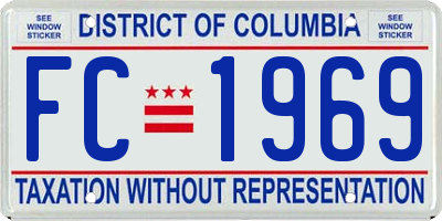 DC license plate FC1969