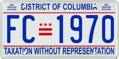 DC license plate FC1970