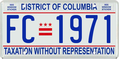 DC license plate FC1971