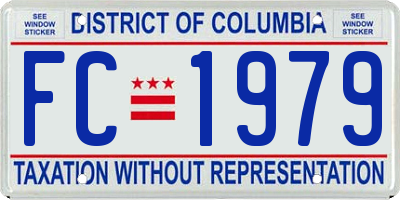 DC license plate FC1979