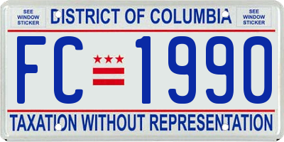 DC license plate FC1990