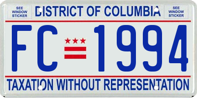 DC license plate FC1994