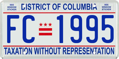 DC license plate FC1995