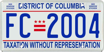 DC license plate FC2004