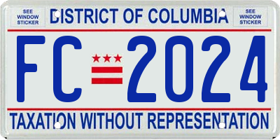 DC license plate FC2024