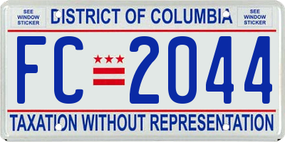 DC license plate FC2044