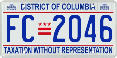 DC license plate FC2046