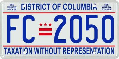 DC license plate FC2050