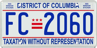 DC license plate FC2060