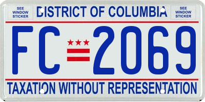 DC license plate FC2069