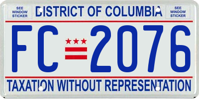 DC license plate FC2076