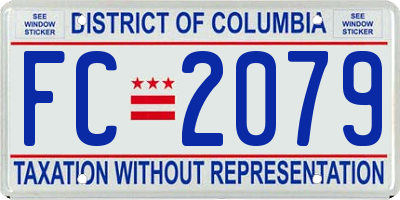 DC license plate FC2079