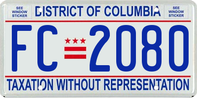 DC license plate FC2080