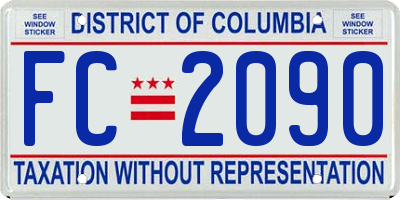 DC license plate FC2090