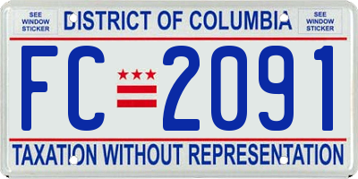 DC license plate FC2091