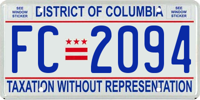 DC license plate FC2094