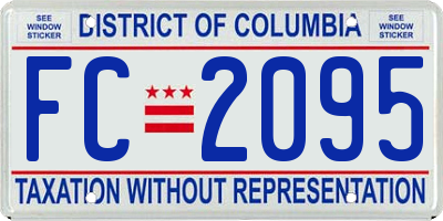 DC license plate FC2095