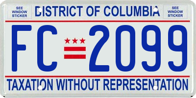 DC license plate FC2099