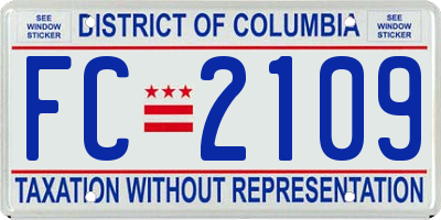 DC license plate FC2109