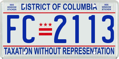 DC license plate FC2113