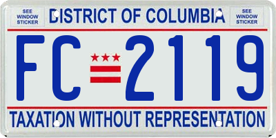 DC license plate FC2119