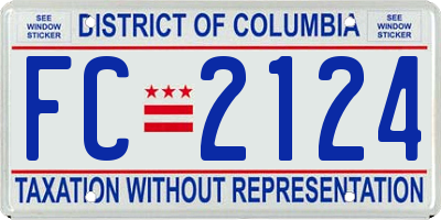 DC license plate FC2124