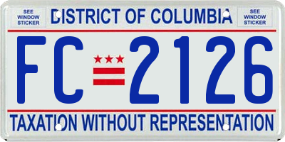 DC license plate FC2126