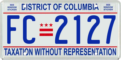 DC license plate FC2127