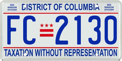 DC license plate FC2130