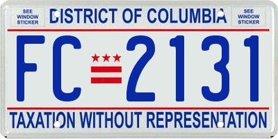 DC license plate FC2131