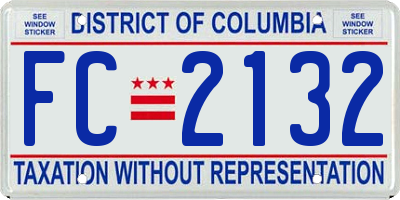 DC license plate FC2132