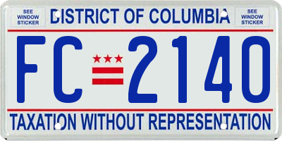 DC license plate FC2140