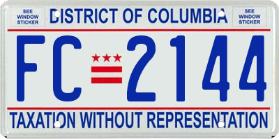 DC license plate FC2144