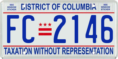 DC license plate FC2146