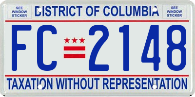 DC license plate FC2148