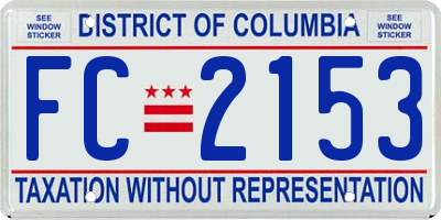 DC license plate FC2153