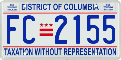 DC license plate FC2155