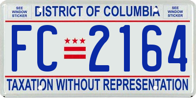 DC license plate FC2164