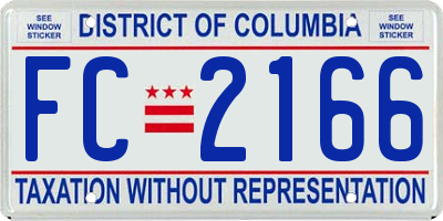 DC license plate FC2166