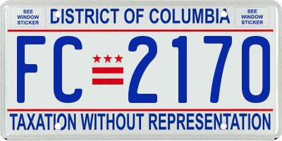 DC license plate FC2170