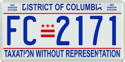 DC license plate FC2171